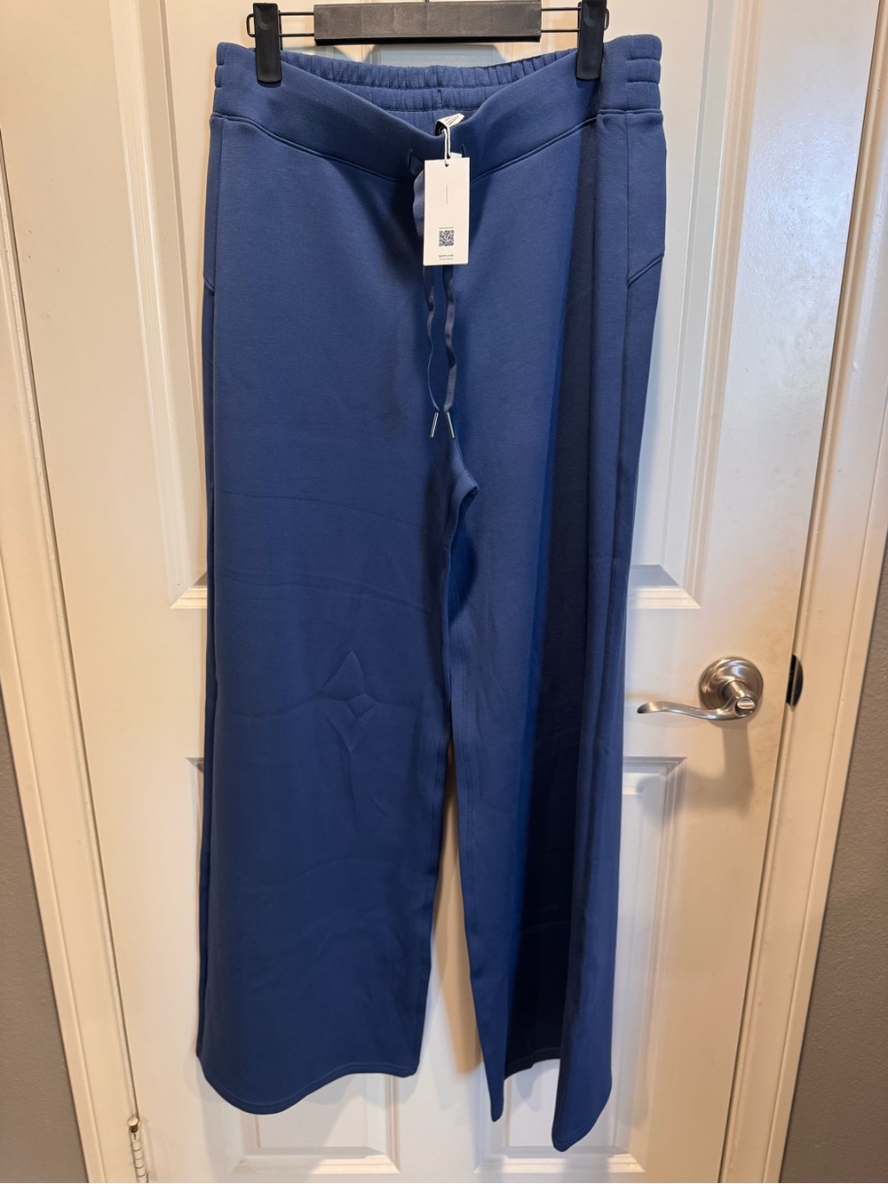 SPANX Wide-Leg Drawstring Pants in Blue